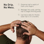 Keeps Extra Strength Minoxidil for Men - 5% Minoxidil Foam Hair Loss & Regrowth Treatment for Thinning & Bald Spots - Clinically Proven Hair Growth Products - Unscented Topical Aerosol Foam