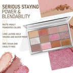 Highly Pigmented Chameleon Eyeshadow Palette, 12 Colors Sparkle Creamy Duo Chrome Multidimensional Eye Shadow Pallet, Long-Wearing Formula,easily blendable,Vegan & Cruelty Free (#02)