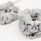 Hair Scrunchies for Women - Hair Ties No Damage Both for Thick Hair or Thin Hair Curl Hair No Crease Gray Scrunchies Ponytail Holder No Hurt Your Hair
