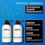Perfect Bonding Concentrate for Damaged Hair - Bond Strengthening and Color Longevity Treatment for All Hair Types - Bonplex Rebonding Shampoo & Treatment Duo (10.1oz)