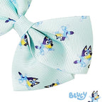 Bluey Kids Hair Bows - Hair Accessories Gift Set - Bluey Hair Bow - 7 Pcs 4 Inch Bow Bundle - HairBows for Girls - Different Bluey print on each clip - Alligator Clip - Ages 3 +