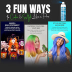 Herbishh Koloret Pastel Blue Hair Tint Spray (69g), Washable Temporary Color Mist for Light & Dark Strands, Quick-Dry, Non-Sticky, Travel-Friendly Root Touch Up for Women