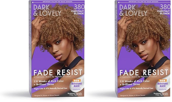 SoftSheen-Carson Dark and Lovely Fade Resist Rich Conditioning Color, Chestnut Blonde 380 (Pack of 2)