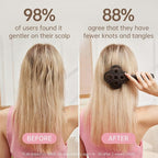 Simetra Detangler Hair Brush for Woman and Men, Holiday Present - Original Detangling Brush for Curly Hair/Wet & Dry Hair, Natural Boar Bristles Hairbrush - Natural Crystal Inlay & 14K Gold Plating