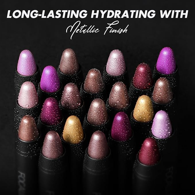 FOCALLURE Ultra Chic Lipstick,Rich Vitamin E Lip Crayon,Lightweight Color without Drying or Fading,Long Lasting Lips Makeup,#23 Pansy Purple