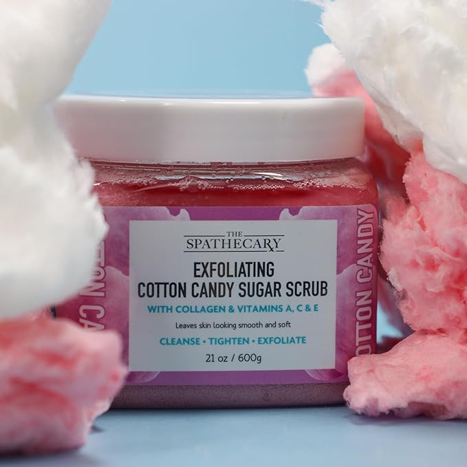 Body Scrub, Exfoliating-Nourishing-Refreshing-Smoothing Body Care 21 oz. (21 oz, Cotton Candy)