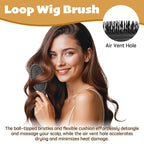 3-Pack Wig Styling Comb Set, Loop Wig Brush + Wide Tooth Comb + Edge Comb, For Human Hair Wigs, Synthetic Wigs & Extensions