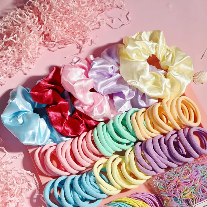 YANRONG 1159PCS Hair Accessories for Woman Set Seamless Ponytail Holders Variety Hair Scrunchies Hair Bands Scrunchy Hair Ties For Thick and Curly (Multicolour)
