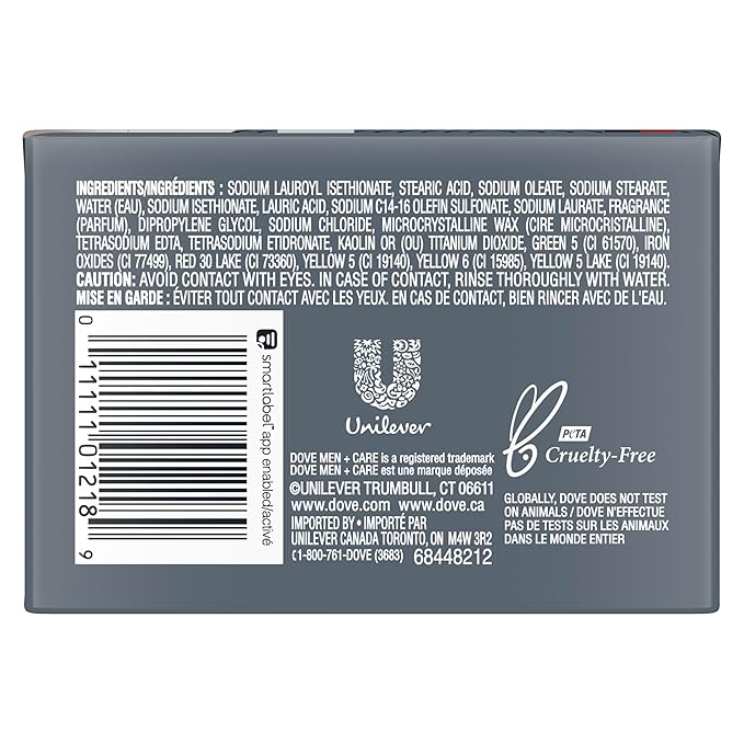 Dove Men+Care Men's Bar Soap Deep Clean 4 Bar More Moisturizing Than Bar Soap Effectively Washes Away Bacteria, Nourishes Your Skin 3.75 oz