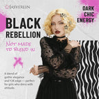 36 Pcs Black Star Snap Hair Clips, Y2k Cute Barrettes for Women Girls Thin Thick Hair, Goth Rave Accessories Non Slip Metal Styling Clip for Concert 3/4 cm Sizes