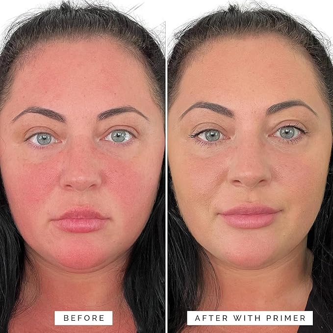 Elizabeth Mott Thank Me Later Color Correcting Face Primer Jumbo 60g (2X Size) – Niacinamide & Cica Soothes Redness – Evens Skin Tone, Grips Makeup for All-Day Wear – Cruelty-Free