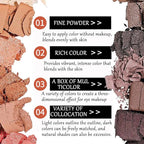 2 Pcs 12 Colors Eye Shadow Palette,Nude Matte Smokey Shimmer Glitter Eyeshadow Palette,Blendable Rich Colors,Waterproof Beauty Makeup Palette Kit with Double-Ended Makeup Brush(A+B)