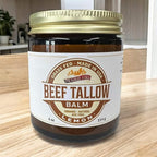 Grass Fed Beef Tallow Balm - 4 oz - Made in USA - Organic Grass Fed and Finished Tallow - Moisturizing Skin Care Lemon