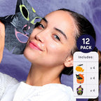 SpaLife Beauty Halloween Face Mask Spooky Glow Bundle | Korean Facial Masks | Pore-Refining, Detoxifying, and Brightening Face Mask Set | Halloween Gifts for Women | Facial Sheet Masks | 12 Pack