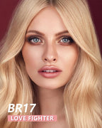 MAKI YIKA Pink Nude Lipstick for Women Metallic Lipsticks Glitter Long Lasting Lipstick No Smudge No Transfer Liquid Lip Gloss (BR017 Love Fighter)