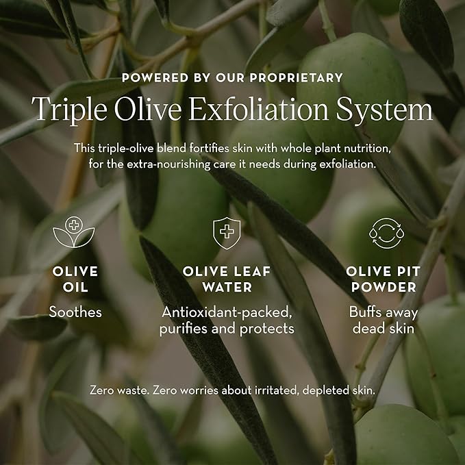 Furtuna Skin Triple Action Exfoliator - Olive-Infused Facial Scrub, Smooths, All Skin Types, Vegan, 80ml