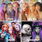 5PC Temporary Hair Color Spray Set, Pink Red Purple Blue Green Hair Spray for Women Kids Men, 1-Day Washable Hairspary for Halloween, Cosplay, Crazy Hair Day, Festivals & Parties