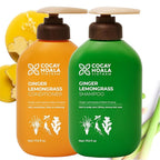 Vietnam's Touch | COCAY HOALA Ginger Lemongrass Shampoo and Conditioner Set for Hair Growth – Moisturizing & Soft Hair, Deep Cleansing for Oily Roots – Paraben Free (17.64 oz, 2 Pack)