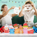 SpaLife Beauty Santa’s Squad Christmas Face Mask Bundle | Korean Facial Masks | Hydrating, Soothing, Complexion Enhancing and Firming Sheet Mask Set | Christmas Gifts for Women | 12 Pack