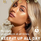 Glitter Freckles, Holographic Face and Body Glitter Tattoo Sparkle for Women Gold Glow Cosmetic Star Makeup Accessories for Festival Rave (12pcs Gold)