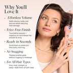 Kitsch Thermal Brush – Round Brush For Blowout Look – 1.5”/38 mm Ceramic Barrel Hair Brush & Hair Styling Tool For Volume & Shine for All Hair Types – Frizz-Reducing Ceramic Tourmaline, Quick Heat-Up