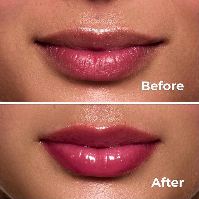 Lamel All-in-One Lip Oil - Lightweight, No-Sticky, Tinted, Plumping, Hydrating Lip Gloss - Lip Balm for Day & Night Use, Long-Lasting Lip Stain, Lip Glow Oil, Lip Plumper Tint - Pink Sparkle №402