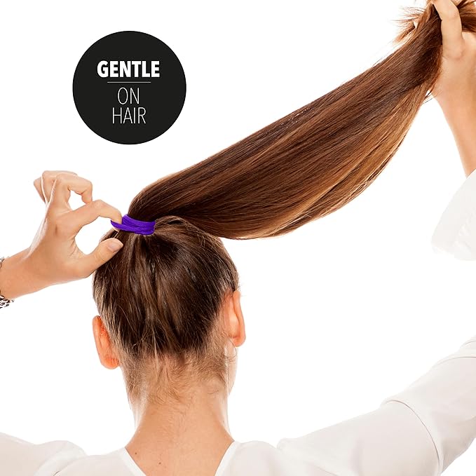 Expressions 216-Piece Hair Ties, 4mm Bright Colors Value Pack, No Metal Ponytail Holders For Thick, Curly, and All Hair Types