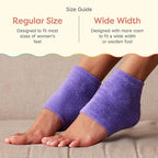 ZenToes Moisturizing Socks for Cracked Heel Treatment, Vitamin E, Olive Oil and Jojoba Oil Heel Socks, Stocking Stuffers for Women, Spa Self Care Gifts for Women (Fuzzy Lilac Purple, Regular)