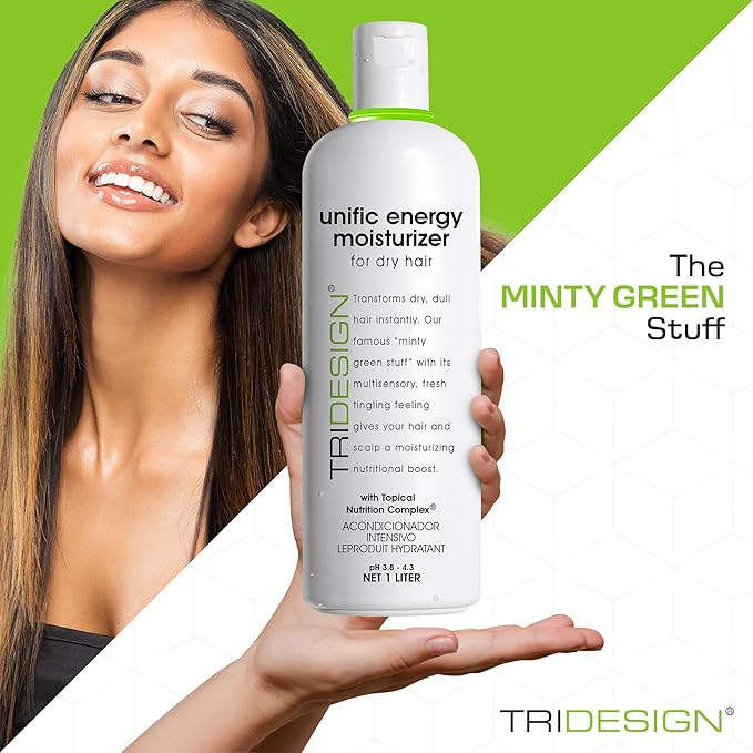 TRIDESIGN Unific Energy Moisturizer - Deep Hair Conditioner for Dry Damaged Hair - Moisturizing for Curly, Frizzy, Thick Hair - Hydrating Conditioner for Men and Women, 32 oz
