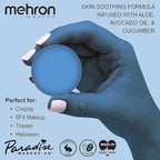 Mehron Makeup Paradise Makeup AQ Refill Size | Stage & Screen, Face & Body Painting, Beauty, Cosplay, and Halloween | Water Activated Face Paint, Body Paint .25 oz (7 ml) (SKY)