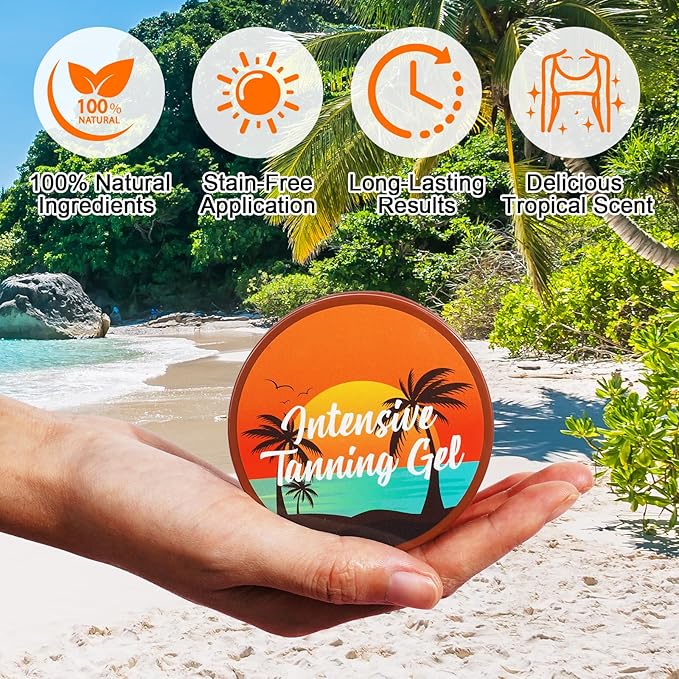 Tanning Accelerator, Tan Accelerator Cream, Tanning Bed Accelerator Lotion - for Sunbeds & Outdoor Sun, with Carrot Tanning Cream, Achieve a Natural Tan Skin 150g