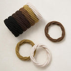 10 Pcs No Damage Hair Ties Thick Hair Elastic Rubber Bands Hair Accessories Scrunchies Seamless for Women