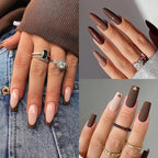 AILLSA Brown Gel Nail Polish Dark Chocolate Brown Gels Polish Fall Winter Color Nail Polish Natural Neutral High Gloss Soak Off U V Gel Nail Salon DIY Holiday Gifts 0.5 Fl Oz/GF07