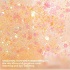 DAGEDA Body Glitter Gel, Face Glitters Body Gel Sequins Shimmer Liquid Eyeshadow, Chunky Glitter for Face Hair Nails, Holographic Cosmetic Laser Powder Festival Glitter Makeup 1.7oz (Coral)