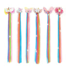 6 Pcs Unicorn Hair Bows Hair Clips For Girls Rainbow Hair Extensions For Kids Toddler Kids Ponytails Hand-made Cute Glitter Hair Accessories