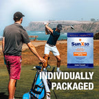 CoreTex Sun X 50 SPF Broad Spectrum Sunscreen Packets - Bulk Pack of 100 Paraben, Oxybenzone, Octinoxate, & Oil Free Sunscreen - No White Cast and Water Resistant Up to 80 Minutes