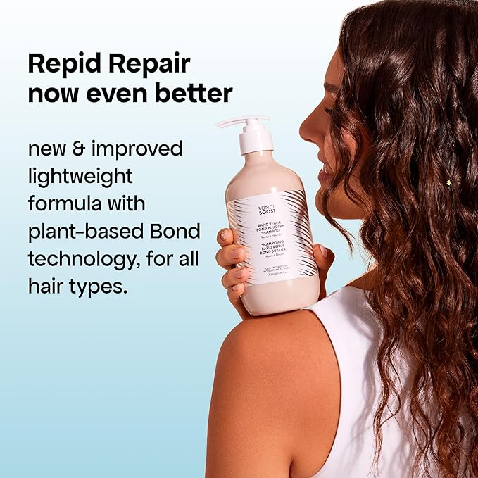 BONDIBOOST Rapid Repair Bond Builder + Shampoo for Damaged Hair [10.14 fl oz], Strengthening Formula for Restoring + Rebuilding Hair, Deep Conditioning + Nourishing Treatment for Healthier Results