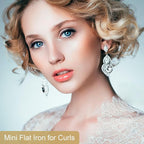 ANGENIL Ultra Mini Hair Straightener Flat Iron for Short Hair, 0.7 Inch Ceramic Dual Voltage Hair Straightener, Small Flat Iron Edges with Silicone Heat Resistant, Fast Heating (280℉- 320℉ -380℉)