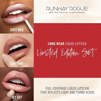 Runway Rogue Try Me x 3 Mini Long Wear Limited Edition Liquid Lipstick Set, Rodeo Trio (‘Soft Box’, ‘Jet Set’, ‘Couture’)