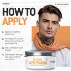 Immortal NYC Re-Form Original Pomade – Medium Shine & Strong Hold - Men's Water-Based Hair Balm - Vegan Styling Cream with Biotin, Keratin & Panthenol for All Hair Types (150 mL, Reform Matte)