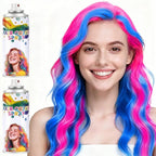 2 Pack hair spray temporary for Girls Women,Washable Hair Dye Spray Non-Sticky Halloween Cosplay Party Crazy Hair Day Hair Coloring Wax (Blue&Pink)