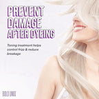 Bold Uniq Purple Hair Mask - Toner For Blonde, Platinum, Bleached, Silver, Gray, Ash & Brassy Hair - Remove Yellow Tones & Condition Dry, Damaged Hair - Cruelty Free & Vegan - 6.76oz