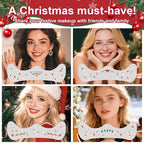 8Pcs Christmas Face Makeup Patches, Glitter Freckles Face Tattoo for Teenagers & Young Women, Sparkle Freckles Waterproof Face Glitter Freckles for Christmas (8PcsI)