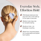 Kitsch Hair Clips for Women - Strong Hold Claw Clips | Non-Slip, Durable Plastic | Stylish Hair Accessories for Everyday Use | Ideal Gifts for Women - Hydrangea Breeze, 1pc