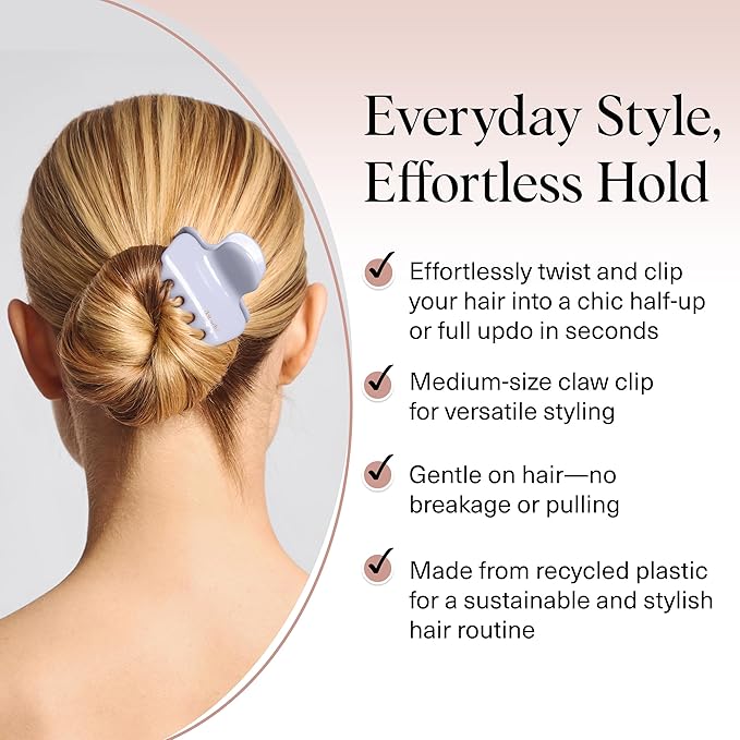 Kitsch Hair Clips for Women - Strong Hold Claw Clips | Non-Slip, Durable Plastic | Stylish Hair Accessories for Everyday Use | Ideal Gifts for Women - Hydrangea Breeze, 1pc