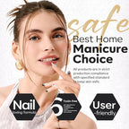 modelones Nail Polish Set, 6 Colors White Black Nail Polish with Magnet Glitter Cat Eye Magnetic Non Toxic Quick Dry Fingernail Polish Salon Home DIY Gifts For Women Girl