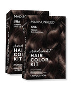 Madison Reed Radiant Hair Color Kit - 5NA Dark Ash Brown with Cool Smoky Undertones (Torino Brown), Dimensional Gray Hair Blending Permanent Hair Dye, PPD-Free & Ammonia-Free, 2 Pack