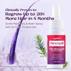 Women's 5% Minoxidil Spray for Hair Growth: 2-Pack RootStim Extra Strength Minoxidil with Rosemary & Biotin for Thinning Hair Regrowth and Fuller Hair - 60ML Each