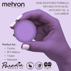 Mehron Makeup Paradise Makeup AQ Refill Size | Stage & Screen Performance, Face & Body Painting, Beauty, Cosplay, and Halloween | Water Activated Face Paint, Body Paint .25 oz (7 ml) (PURPLE)