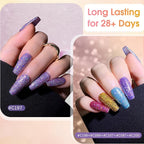 ROSALIND Glitter Gel Nail Polish, 8 Color Gold Glitter Gel Polish Sparkle Diamond Effect Sparkling Collection Soak Off Led Nail Art DIY Salon Gifts For Women